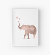 Elefantenliebe - Roségoldfolie Notizbuch