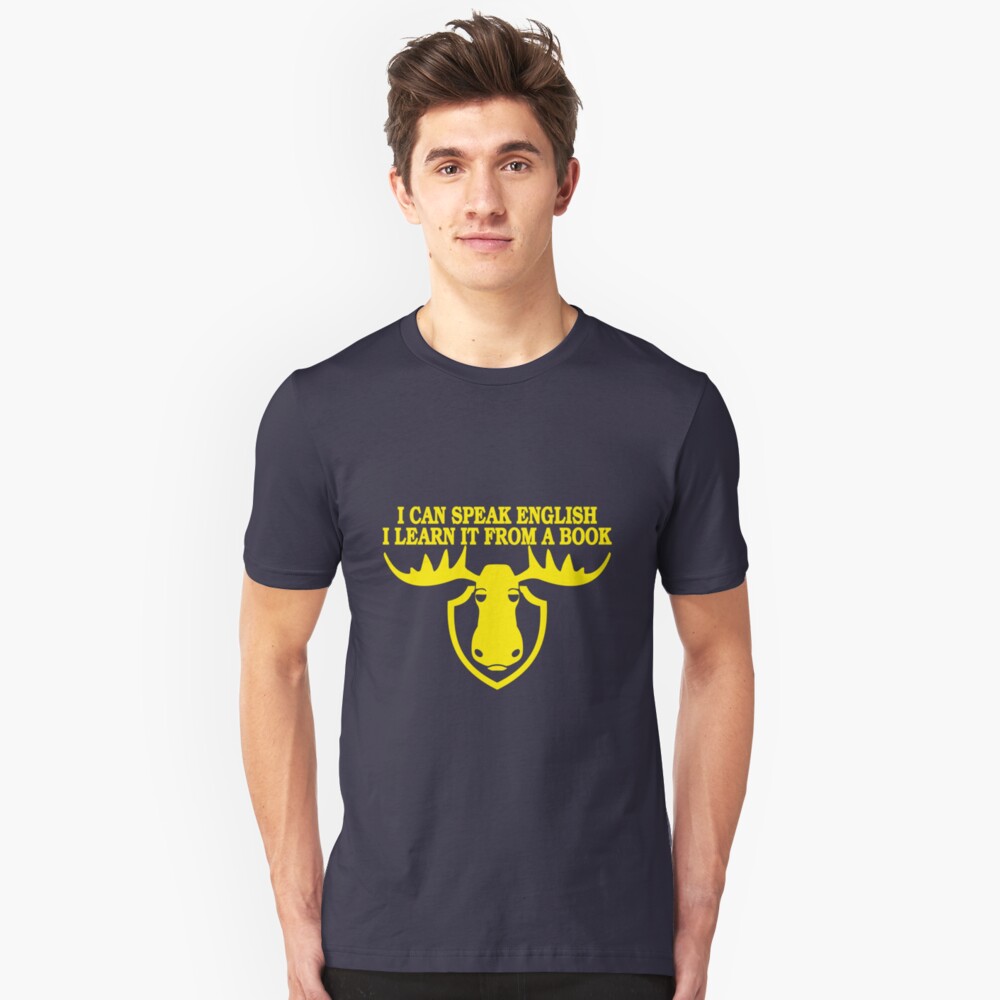 I Can Speak English, I Learn It From a Book Slim Fit T-Shirt