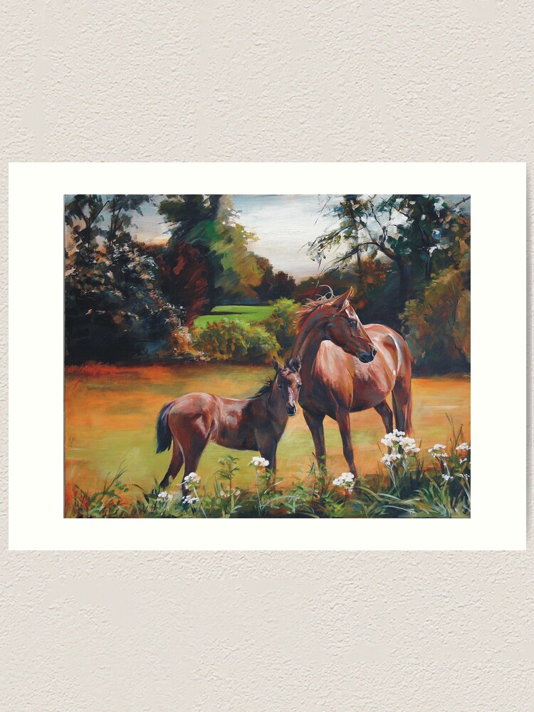 Alternate view of Mum & Foal Art Print