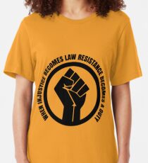 When Injustice Become Law Resistance Becomes Duty Slim Fit T-Shirt
