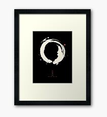 Black Ensō / Japanese Zen Circle Framed Print