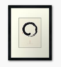 Ensō / Japanese Zen Circle Framed Print