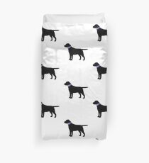 Funda nórdica Silueta de preppy negra de Labrador Retriever