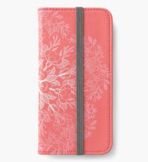 cherry blossom mandala- Coral sakura iPhone Wallet/Case/Skin