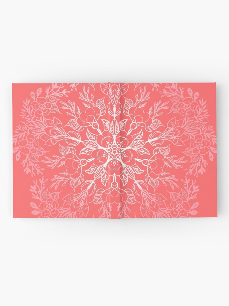 Fleur De Cerisier Mandala Corail Sakura Carnet Cartonné