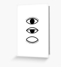 Eye print, Eyes, Scandinavian print, Scandinavian, Nordic, Trendy print, Styled, Scandinavian art, Modern art, Wall art, Print, Minimalistic, Modern Greeting Card