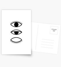 Augen drucken, Augen, skandinavischen Druck, skandinavischen, nordischen, trendige Print, Stil, skandinavische Kunst, moderne Kunst, Wandkunst, Print, minimalistisch, Modern Postkarten