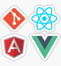 Git React Angular Vue sticker pack Sticker