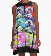 Great Wave Pop Art A-Line Dress