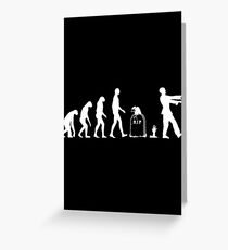 Evolution Zombie Greeting Card