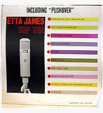 Etta James, Blues, Funk, Soul, lp, Top Ten, Microphone Poster