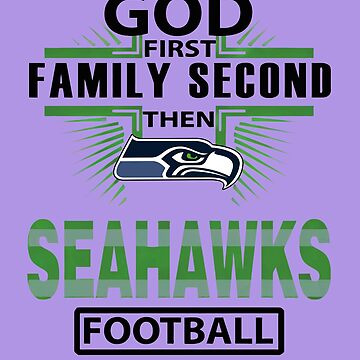 Seattle Seahawks Personalized God First Family Second Baseball