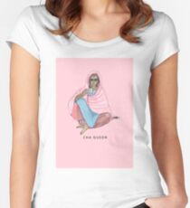 Cha Königin Tailliertes Rundhals-Shirt