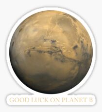 Good Luck on Planet B Sticker
