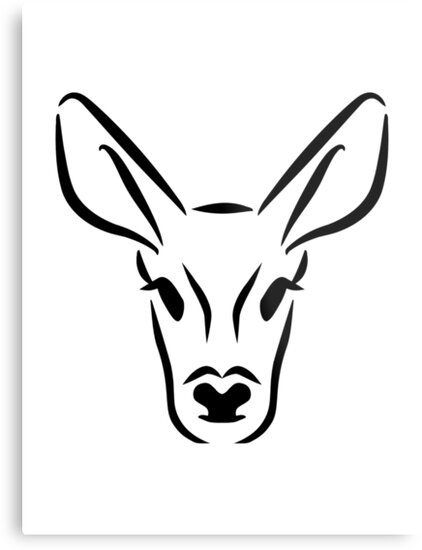 "Doe head face" Metal Prints by Designzz | Redbubble