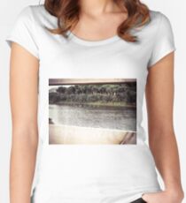 Ducks Through The Fence Women's Fitted Scoop T-Shirt