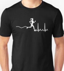 HeartBeat Woman Runner Unisex T-Shirt