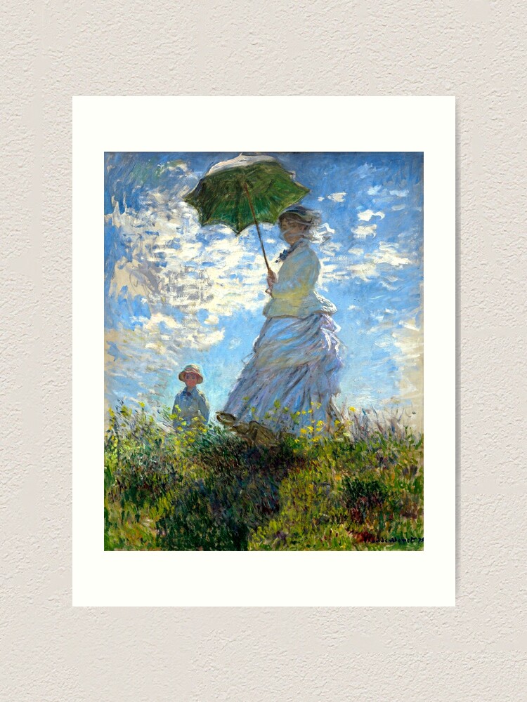 The Promenade Woman With Umbrella Claude Monet Art Print