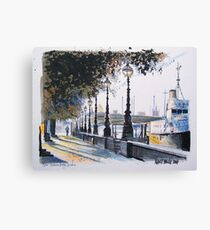 London drawing - Waterloo Bridge on the Embankment Leinwanddruck