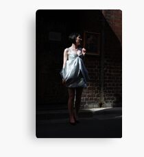 Her Day Is A Silver Frock Canvas Print