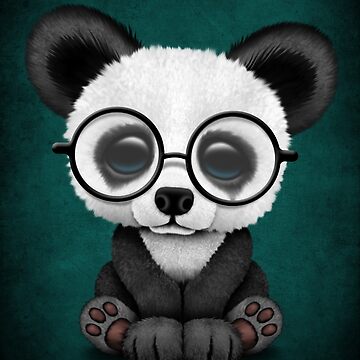 Panda With Glasses Magnet for Sale by jeanmbart