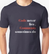 Code never lies Unisex T-Shirt