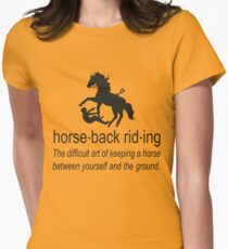 horseback riding accident Women's Fitted T-Shirt