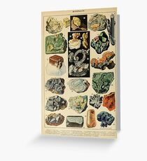 MINERALIEN - Französische Geologie Grußkarte