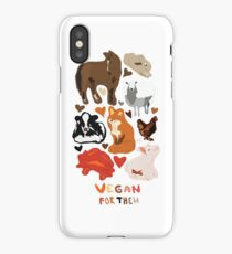 Vegan for the animals iPhone Case