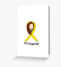 Endowarrior Endometriosis warrior ribbon Greeting Card