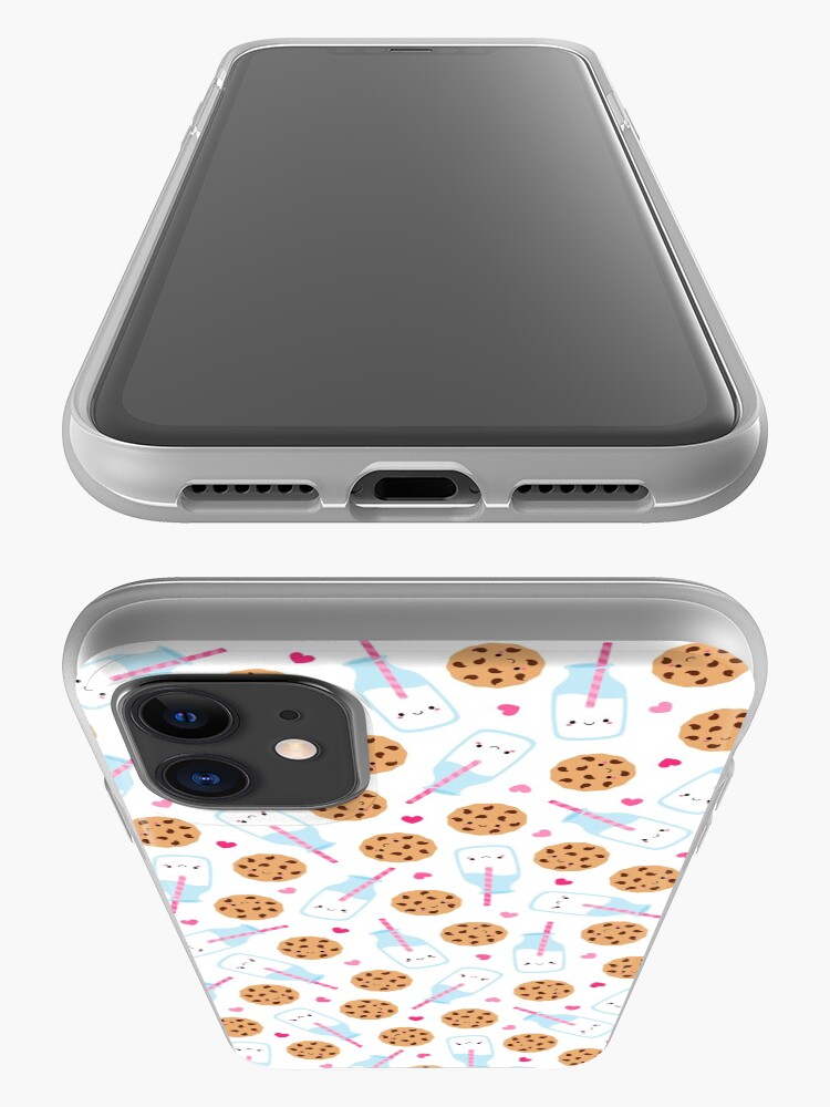 Alternate view of Cute Milk and Cookies Pattern iPhone Case & Cover