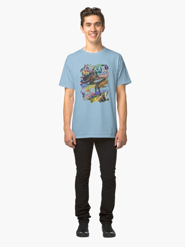 Alternate view of SURF'S UP COLOURFUL SURFER SILHOUETTE Classic T-Shirt