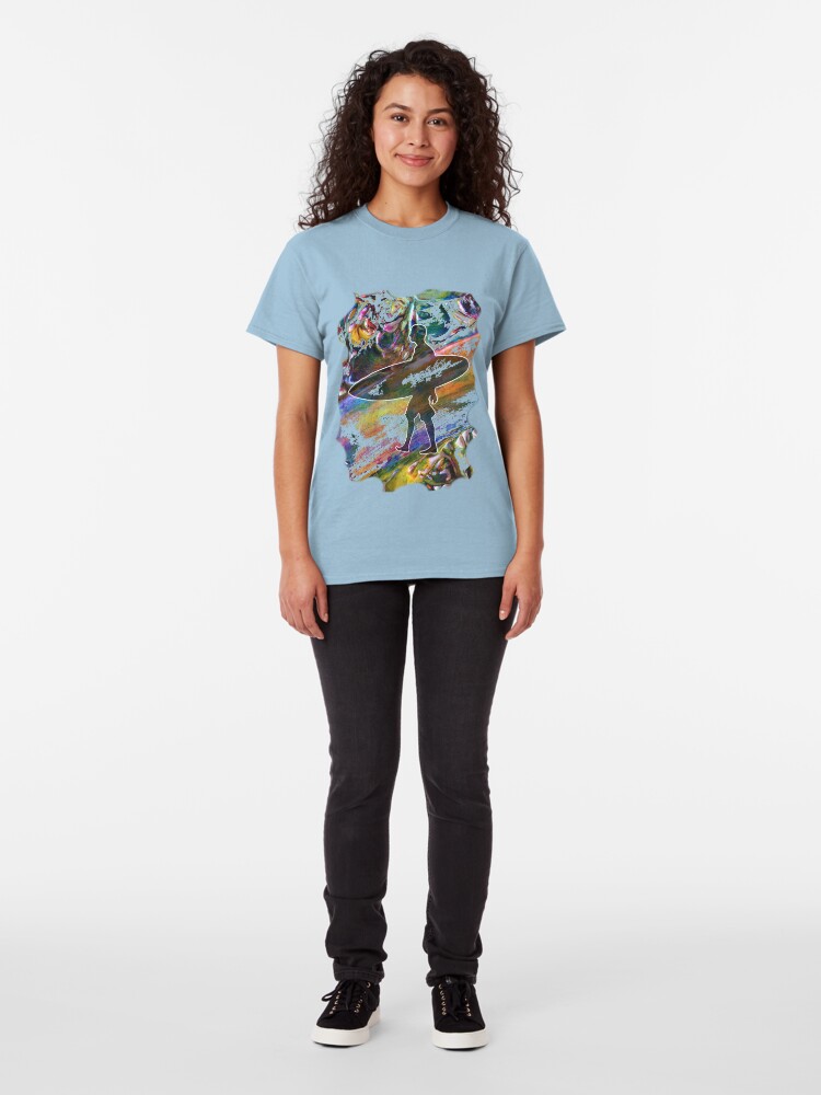 Alternate view of SURF'S UP COLOURFUL SURFER SILHOUETTE Classic T-Shirt