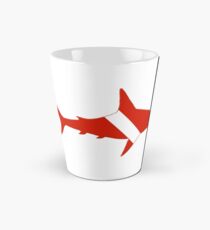 Shark Scuba Diver Silhouette Tall Mug