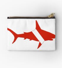 Shark Scuba Diver Silhouette Studio Pouch