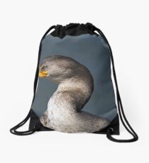 Portrait of a Cormorant Drawstring Bag