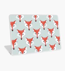 Fox Pattern on Sage Laptop Skin