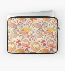 Woodland Hedgehogs - a pattern in soft neutrals Laptop Sleeve