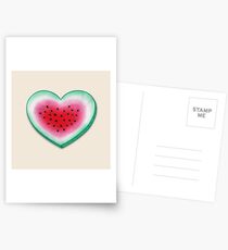 Summer Love - Watermelon Heart Postcards