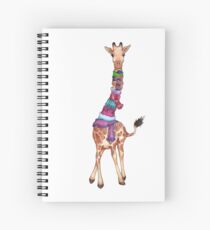 Cuaderno de espiral Exterior frío - Ilustración linda jirafa