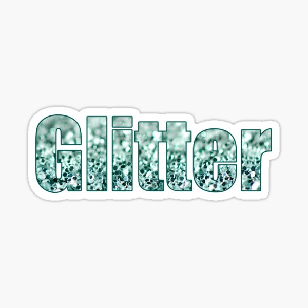 Aqua Glitter Sticker