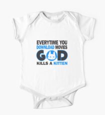 Everytime you download movies, god kills a kitten One Piece - Short Sleeve