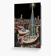 Newport Beach Christmas Boat Parade Greeting Card