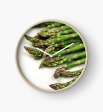 A close up image of fresh asparagus Clock