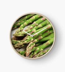 A close up image of fresh asparagus Clock