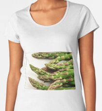 A close up image of fresh asparagus Women's Premium T-Shirt