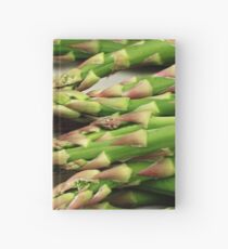 A close up image of fresh asparagus Hardcover Journal