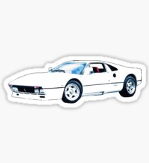 white ferrari Sticker