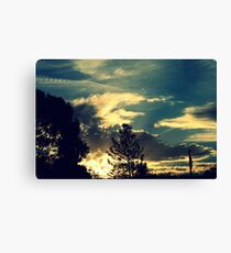 Sunset In The Suburb Canvas Print