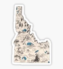 Pegatina Mapa de fotos vintage de Idaho